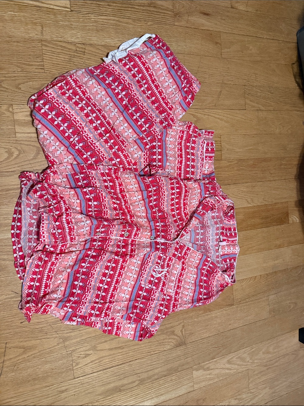 Victoria's Secret Pink & Red Patterned Pajama Shorts Set